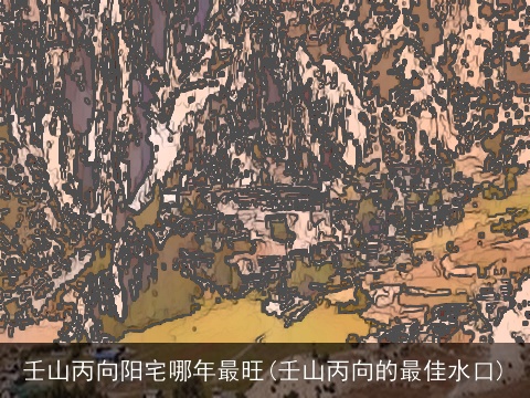 壬山丙向阳宅哪年最旺(壬山丙向的最佳水口)