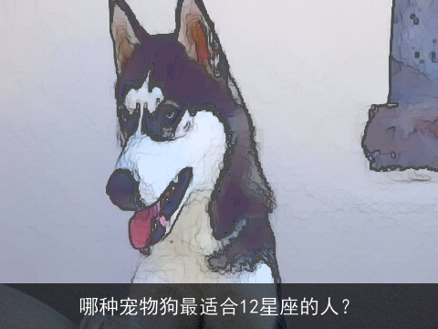 哪种宠物狗最适合12星座的人？