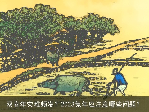 双春年灾难频发？2023兔年应注意哪些问题？