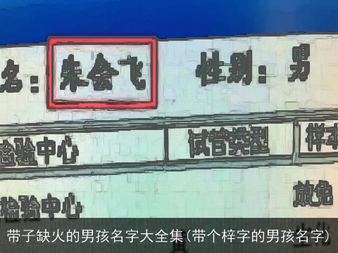 带子缺火的男孩名字大全集(带个梓字的男孩名字)