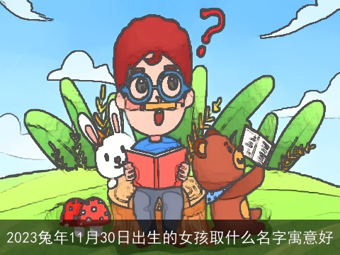 2023兔年11月30日出生的女孩取什么名字寓意好