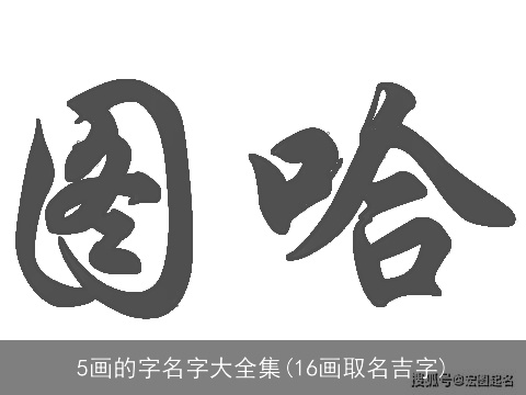 5画的字名字大全集(16画取名吉字)