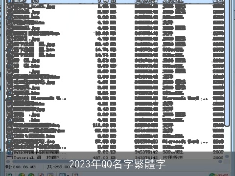 2023年QQ名字繁體字