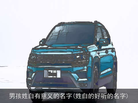 男孩姓白有意义的名字(姓白的好听的名字)