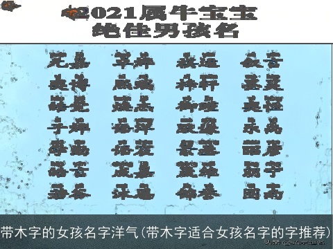 带木字的女孩名字洋气(带木字适合女孩名字的字推荐)