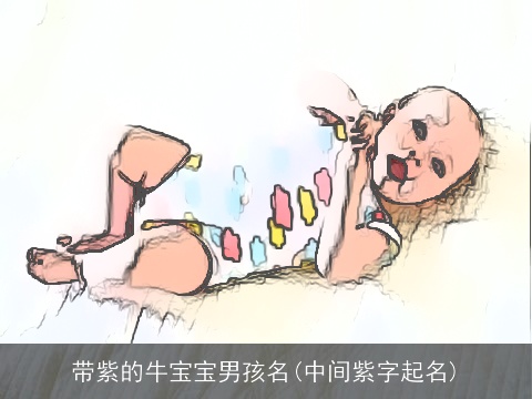 带紫的牛宝宝男孩名(中间紫字起名)