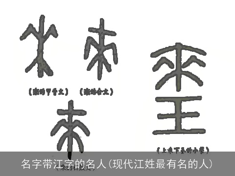 名字带江字的名人(现代江姓最有名的人)
