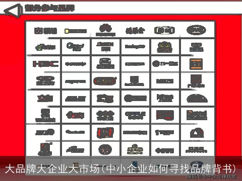 大品牌大企业大市场(中小企业如何寻找品牌背书)