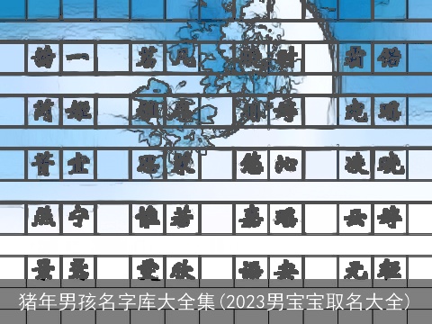 猪年男孩名字库大全集(2023男宝宝取名大全)