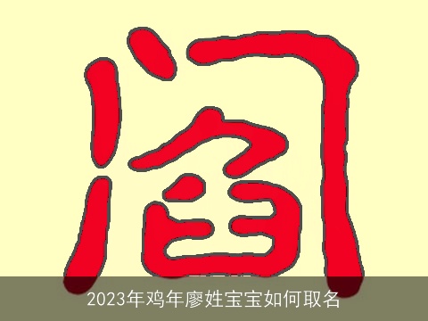 2023年鸡年廖姓宝宝如何取名