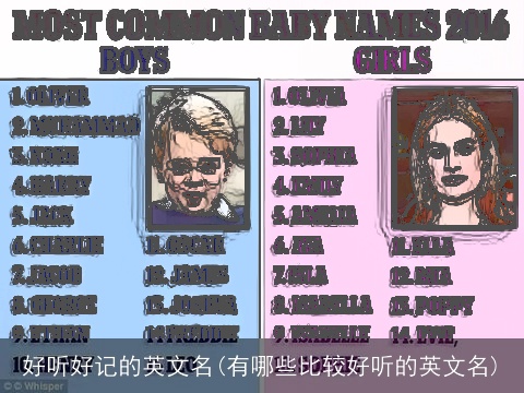 好听好记的英文名(有哪些比较好听的英文名)