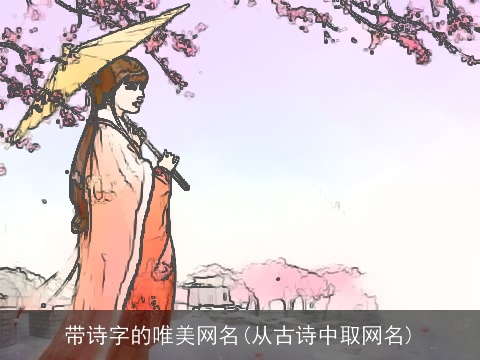带诗字的唯美网名(从古诗中取网名)
