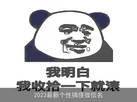 2023最新个性搞怪微信名