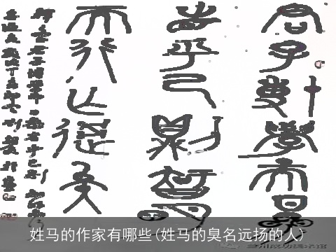 姓马的作家有哪些(姓马的臭名远扬的人)