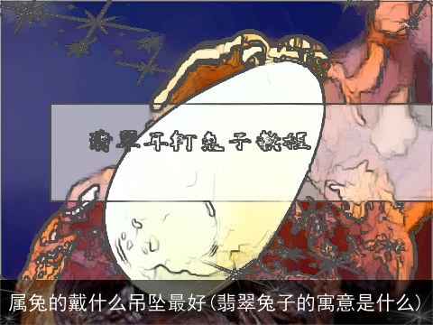 属兔的戴什么吊坠最好(翡翠兔子的寓意是什么)