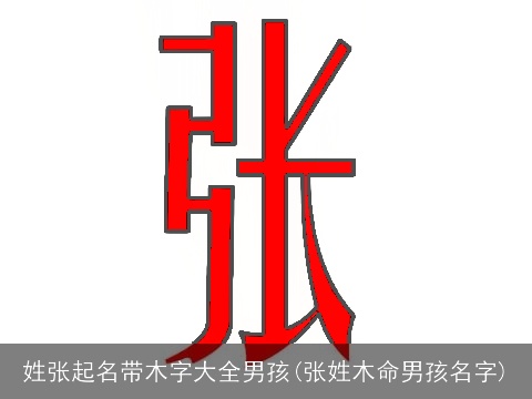 姓张起名带木字大全男孩(张姓木命男孩名字)