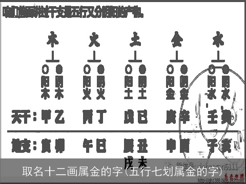 取名十二画属金的字(五行七划属金的字)