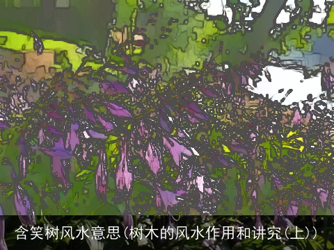 含笑树风水意思(树木的风水作用和讲究(上))