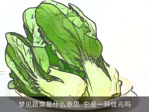 梦见蔬菜是什么意思 它是一种佳兆吗