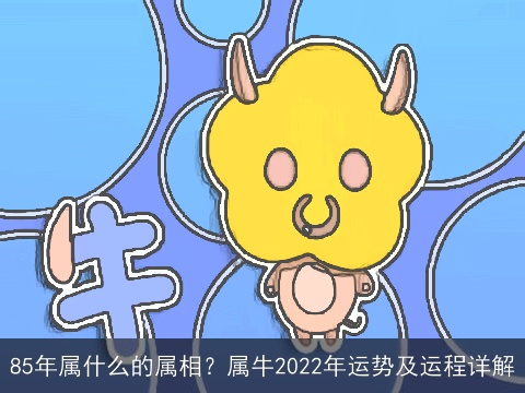85年属什么的属相？属牛2022年运势及运程详解