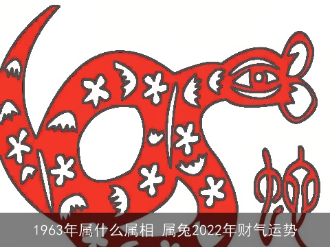 1963年属什么属相 属兔2022年财气运势