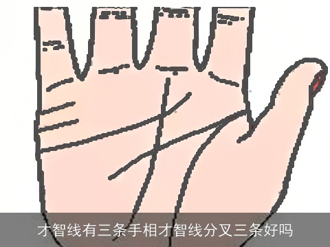 才智线有三条手相才智线分叉三条好吗