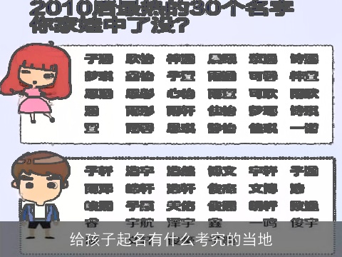 给孩子起名有什么考究的当地