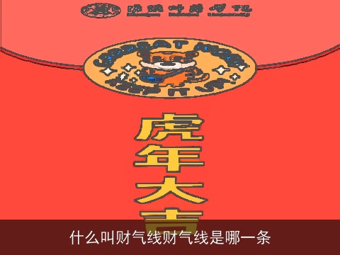 什么叫财气线财气线是哪一条
