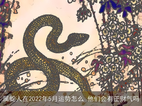 属蛇人在2022年5月运势怎么 他们会有正财气吗
