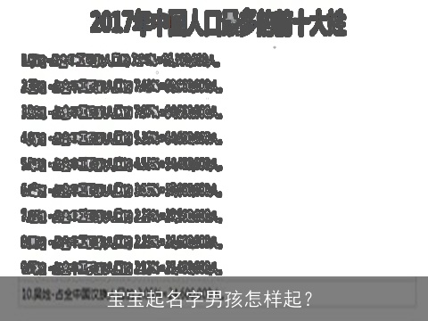 宝宝起名字男孩怎样起？