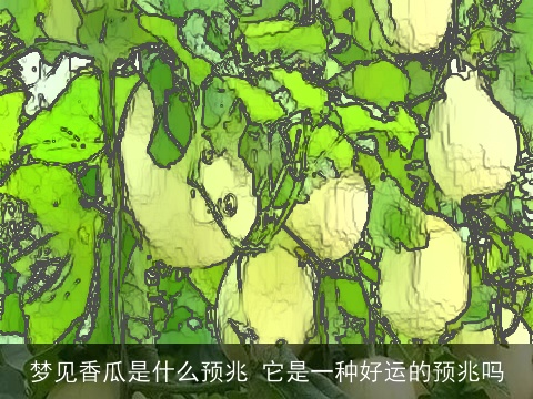 梦见香瓜是什么预兆 它是一种好运的预兆吗