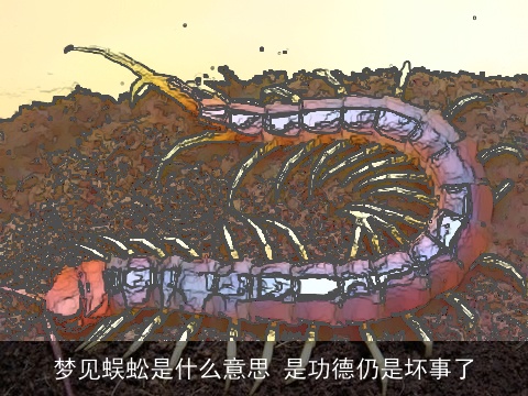 梦见蜈蚣是什么意思 是功德仍是坏事了