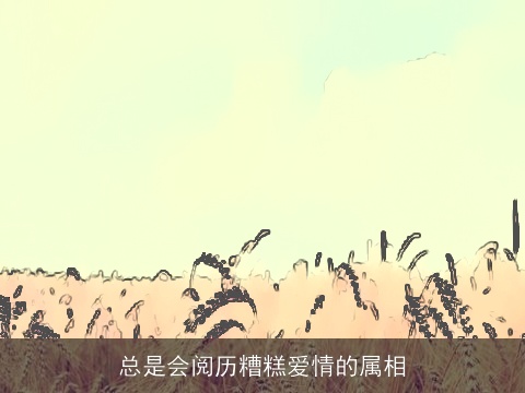 总是会阅历糟糕爱情的属相