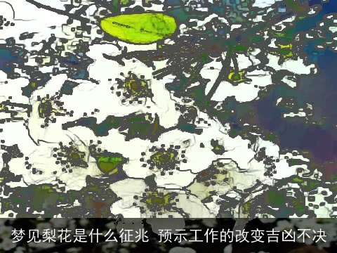 梦见梨花是什么征兆 预示工作的改变吉凶不决