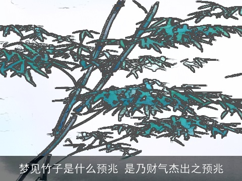 梦见竹子是什么预兆 是乃财气杰出之预兆