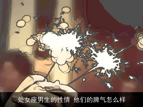 处女座男生的性情 他们的脾气怎么样