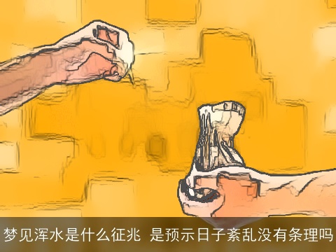梦见浑水是什么征兆 是预示日子紊乱没有条理吗