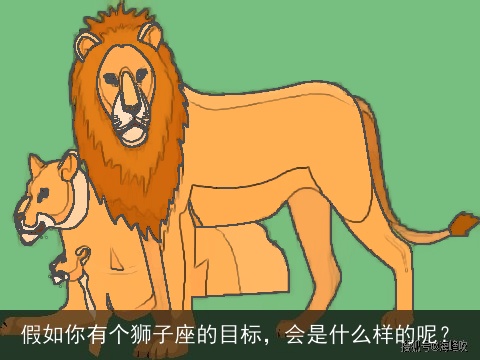 假如你有个狮子座的目标，会是什么样的呢？