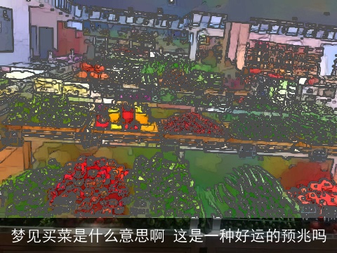 梦见买菜是什么意思啊 这是一种好运的预兆吗