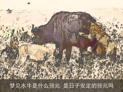 梦见水牛是什么预兆 是日子安定的预兆吗