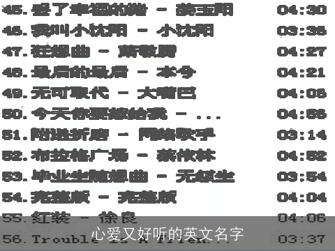 心爱又好听的英文名字