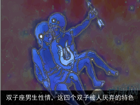 双子座男生性情，这四个双子被人厌弃的特色