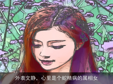 外表文静，心里是个蛇精病的属相女