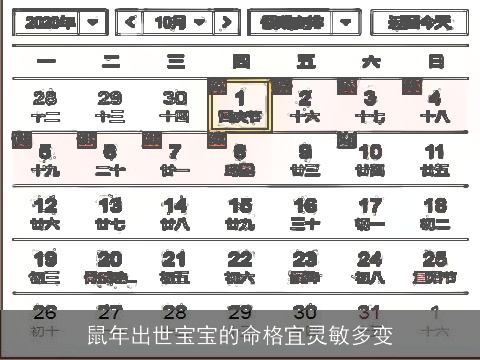 鼠年出世宝宝的命格宜灵敏多变