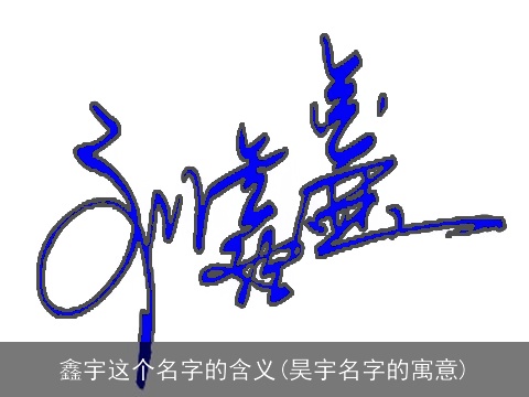 鑫宇这个名字的含义(昊宇名字的寓意)