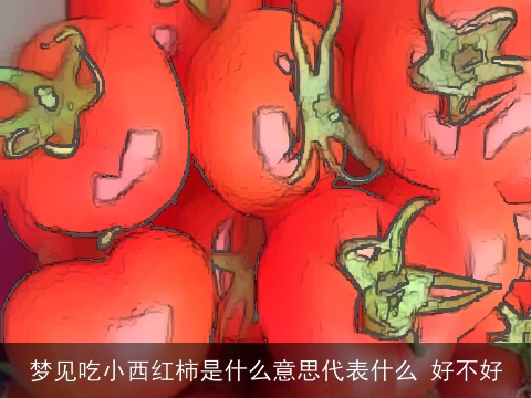 梦见吃小西红柿是什么意思代表什么 好不好