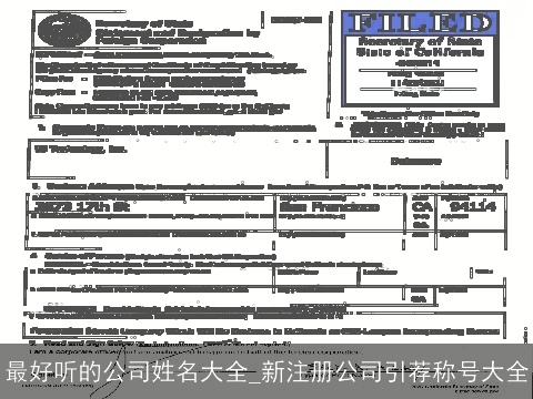最好听的公司姓名大全_新注册公司引荐称号大全