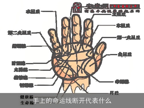 手上的命运线断开代表什么