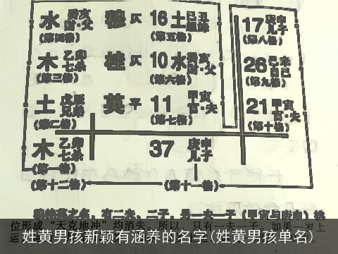 姓黄男孩新颖有涵养的名字(姓黄男孩单名)