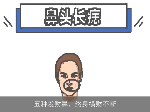 五种发财鼻，终身横财不断